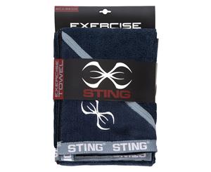 Sting Microfibre Exercise Towel - Black