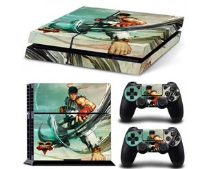 Street Fighter V Ryu PS4 Console and Controller Vinyl Sticker Kit