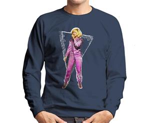 TV Times Debbie Harry Retro Shell Suit 1981 Men's Sweatshirt - Navy Blue