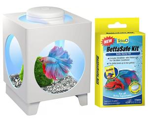 Tetra Betta Protector Aquarium Tank & Starter Kit - White