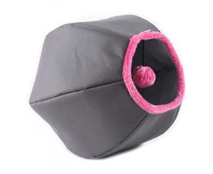 United Pets Cat Cave Trend Grey Fuscia