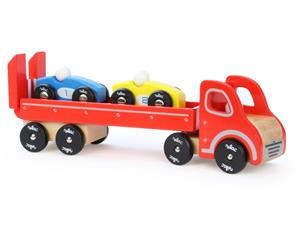 Vilac - Vilacity Truck & Trailer Set with 2 Cars