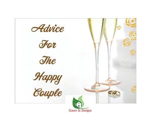 Wedding Decorations Advice for the Happy Couple Cards Pack of 20