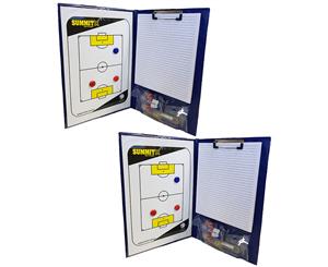 2x Summit Football Federation Australia Coaching Folder 36cm f/ Soccer/Game Plan