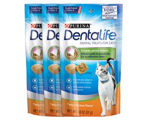 3 x Dentalife Cat Treats Tasty Chicken 51g