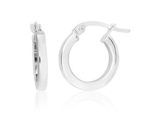 9ct White Gold Splendid Hoop Earrings