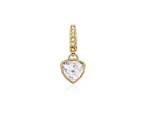 Affinity Mini Trillion Charm with Clear Swarovski Crystals Gold Plated