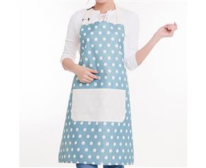 Around Dots Kitchen Apron with Pocket - Blue