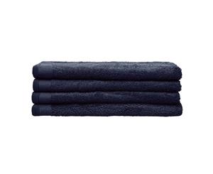 Bambury Avira 100% Cotton Hand Towels - 4 Pack - 450GSM - 40cm x 60cm - Navy