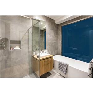 Bellessi 300 x 1200 x 4mm Polymer Bathroom Panel - Midnight Blue