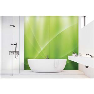 Bellessi 300 x 900 x 4mm Motiv Polymer Bathroom Panel - Green Horizon