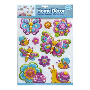 Boyle Home Decor Self-Adhesive 3D Stickers - Woodgrain Butterflies