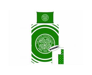 Celtic Fc Pulse Single Duvet & Pillowcase Set (Green/White) - BS1313