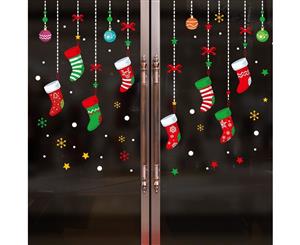 Christmas Gift Stocking Glass Wall Decoration (Size 95cm x 75cm)
