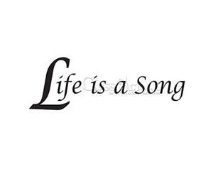 Class Act Cling Mounted Rubber Stamp 2.75In.X3.75In. Life Is A Song