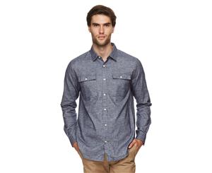 Common People Men's Finch Long Sleeve Shirt - Blue