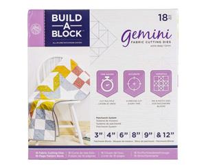 Crafters Companion - Gemini Build-A-Block Patchwork Dies 3 inch  4 inch  6 inch  8 inch  9 inch & 12 inch 18 pack