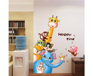 Cute Animal Kingdom Wall Stickers Decals (Size 105cm x 80cm)