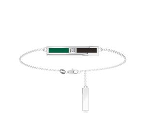 Dallas Stars Diamond Link Bracelet For Women In Sterling Silver Design by BIXLER - Sterling Silver