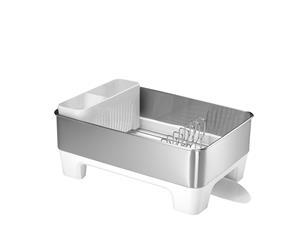 Eko Regal SSteel Separate Utensil Holder Easy Clean Dish Rack Silver/White