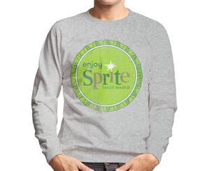 Enjoy Sprite 1960s Green Bottlecap Men's Sweatshirt - Heather Grey