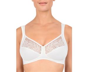 Felina 203217 Melody Embroidered Non-Padded Non-Wired Full Cup Bra - Vanilla Off-White