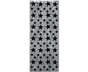 Hollywood Party Supplies Gleam 'N' Curtain Black and Silver Fringed Door Curtain