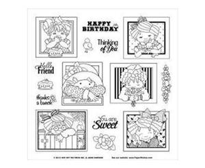 Hot Off The Press Acrylic Stamps 8Inchx8inch Sheet Girl Frames