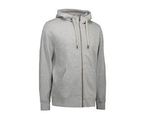 Id Unisex Core Full Zip Hoodie (Grey Melange) - ID468