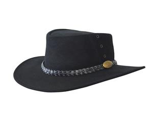 Jacaru 1154 Kookaburra Traditional Hats - Black