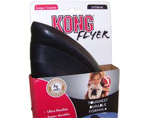 Kong Flyer Extreme Rubber Toy - Large Black