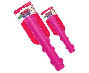 Kong Squeezz Stick Squeak Toy for Dogs - Two Sizes [Colour Pink] [Size Large]