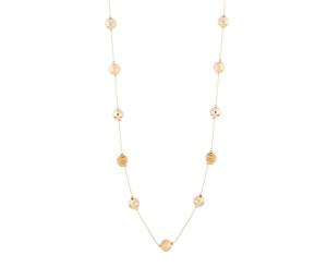 Lovisa Gold Multi Textured Bead Station Lariat Necklace