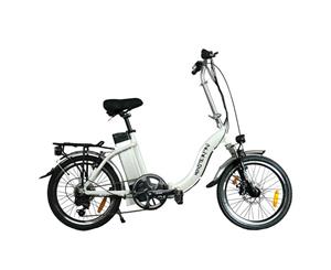 MONSTERPRO 36V 10AH Electric Bicycle Folding Ebike Bike Lithium Battery Foldable E-Bike - White