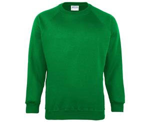 Maddins Mens Coloursure Plain Crew Neck Sweatshirt (Emerald) - RW842