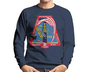 NASA STS 119 Space Shuttle Discovery Mission Patch Men's Sweatshirt - Navy Blue