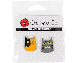 Oh Hello Enamel Pins 2 pack - Cats