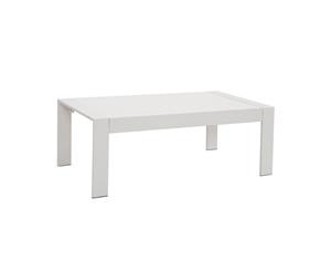 Paris White Aluminium Outdoor Coffee Table with Polywood top