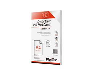 Pfeiffer Crystal Clear Pvc Front Covers A4 150 Mic Pack Of 100 (C)