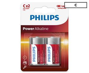 Philips C Alkaline Batteries 2-Pack
