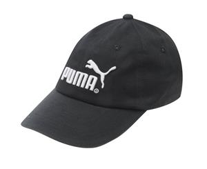 Puma Kids Essential Juniors Cap Hat Headwear - Black/White Breathable Cotton