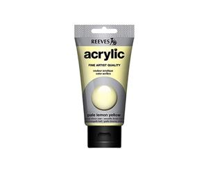 Reeves - Acrylic Paint 75ml - Pale Lemon Yellow 101