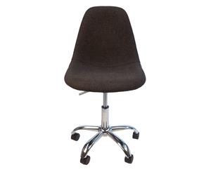 Replica Eames DSW / DSR Desk Chair | Fabric Seat - Charcoal