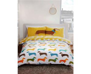 Sausage Dog Double Duvet Cover and Pillowcase Set