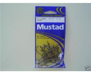 Size 2/0 Mustad 4200bln M.T Point Kirby Chemically Sharpened Qty 26 Fishing Hooks