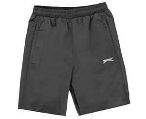 Slazenger Boys Woven Shorts Pants Bottoms Junior - Charcoal