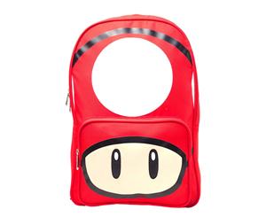 Super Mario Backpack Mushroom Face Official Nintendo - Red