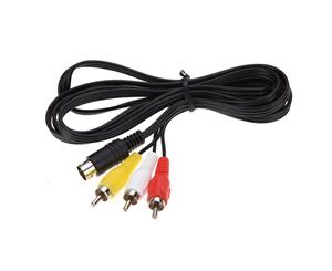 TV AV RCA Audio & Video Cable Lead Cord Adapter for SEGA Mega Drive 2 3 Console