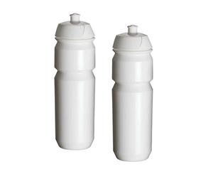 Tacx Shiva Cycling Water Bottles  750ml Plain White (2 Pack)