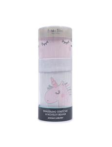 UNICORN MAGIC SWADDLING STRECHIE & BEANIE SET